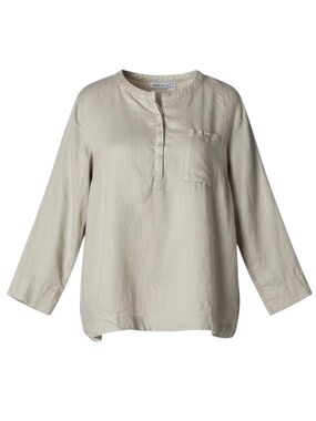 TOTO n KO 100% Linen Henley Tunic size 2X